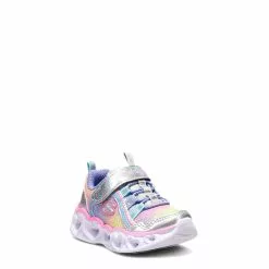 Girl's Skechers, S Lights: Heart Lights - Rainbow Lux Sneaker - Toddler