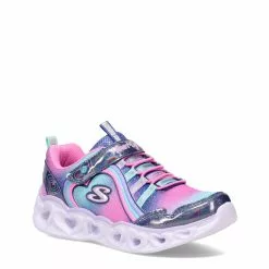 Girl's Skechers, S Lights: Heart Lights - Rainbow Lux Sneaker - Little Kid