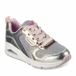 Girl's Skechers Street, Uno - Metallic Remix Sneaker - Little Kid & Big Kid